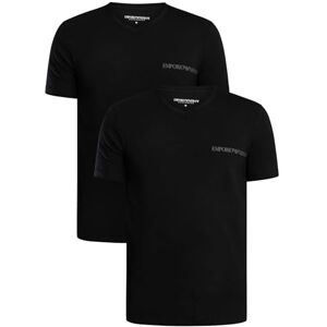 Giorgio Armani Man's CORE Logoband 2-pack V-hals T-shirt zwart S Regular FIT, Zwart, S Giorgio Armani Man's CORE Logoband 2-pack V-hals T-shirt zwart S Regular FIT, Zwart, S