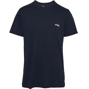 FILA Heren T-shirt, 100% katoen, regular fit, korte mouwen, Marineblauw, S FILA Heren T-shirt, 100% katoen, regular fit, korte mouwen, Marineblauw, S