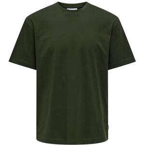 Only & Sons Heren Onsfred RLX Ss Tee Noos T-shirt, Hars, L Only & Sons Heren Onsfred RLX Ss Tee Noos T-shirt, Hars, L