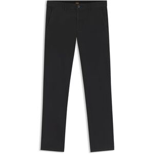 Boss Heren Chino Slim Fit Broek in Stretch-Katoen Satijn, Zwart001, 32W / 36L Boss Heren Chino Slim Fit Broek in Stretch-Katoen Satijn, Zwart001, 32W / 36L