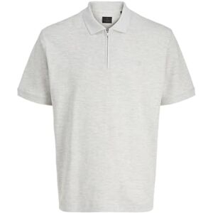 JACK & JONES Jprblawalker Ss Zip Polo, wit, XL JACK & JONES Jprblawalker Ss Zip Polo, wit, XL