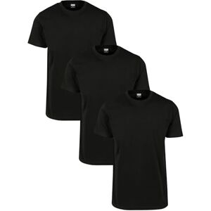 Urban Classics Basic Tee 3-Pack T-shirt zwart 3XL 100% katoen Basics, Street wear Urban Classics Basic Tee 3-Pack T-shirt zwart 3XL 100% katoen Basics, Street wear