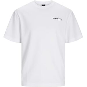JACK & JONES Heren T-shirt bedrukt T-shirt, wit, L JACK & JONES Heren T-shirt bedrukt T-shirt, wit, L