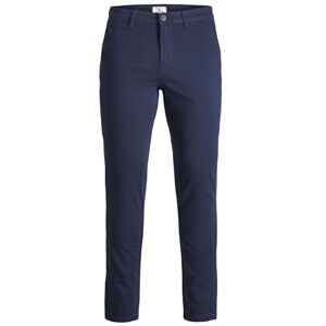 JACK & JONES Men's Chino Pants Stretch Trousers Tapered Cut Slim Fit Look JPSTMARCO JJBOWIE, Colour:Navy, Pant Size:33W / 30L, Z Länge L30/32/34/36/38:L30 JACK & JONES Men's Chino Pants Stretch Trousers Tapered Cut Slim Fit Look JPSTMARCO JJBOWIE, Colour:Navy, Pant Size:33W / 30L, Z Länge L30/32/34/36/38:L30