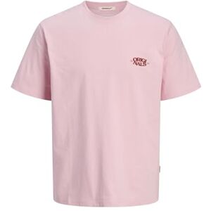 JACK & JONES Heren Heren Gedrukt T-shirt Jortavira Type Back Teess Crew Neck Oc25, Tickled Pink, L JACK & JONES Heren Heren Gedrukt T-shirt Jortavira Type Back Teess Crew Neck Oc25, Tickled Pink, L