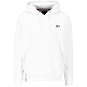Alpha Basic Hoody Small Logo voor heren White L Alpha Basic Hoody Small Logo voor heren White L