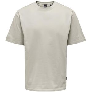 Only & Sons Heren Onsfred RLX Ss Tee Noos T-shirt, Zilveren voering, S Only & Sons Heren Onsfred RLX Ss Tee Noos T-shirt, Zilveren voering, S