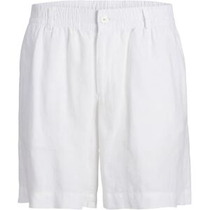 JACK & JONES Jpstbill Jjlawrence Linen Sn Shorts voor heren, wit (bright white), S JACK & JONES Jpstbill Jjlawrence Linen Sn Shorts voor heren, wit (bright white), S
