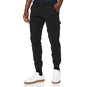 JACK & JONES Mann Broek Cargo Jogger Pantalon PAUL FLAKE AKM 542 Twill Denim Elastische Taille, Colour:Black, Pant Size:38W / 32L JACK & JONES Mann Broek Cargo Jogger Pantalon PAUL FLAKE AKM 542 Twill Denim Elastische Taille, Colour:Black, Pant Size:38W / 32L