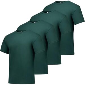 Hanes Heren Shirt (Pack van 4), Diep Woud, S Hanes Heren Shirt (Pack van 4), Diep Woud, S