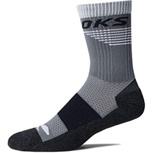 Brooks High Point Crew Sokken, Asfalt/Zwart, 4-6.5 Brooks High Point Crew Sokken, Asfalt/Zwart, 4-6.5