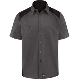 Red Kap mens Motorsports Shirt, Short Sleeve Shirt, Charcoal/Black, XX-Large US Red Kap mens Motorsports Shirt, Short Sleeve Shirt, Charcoal/Black, XX-Large US