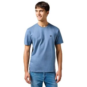 Wrangler Sign Off Tee T-shirt voor heren, China blue, L Wrangler Sign Off Tee T-shirt voor heren, China blue, L