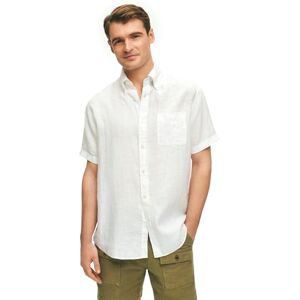 Brooks Brothers Sportshirt met korte mouwen voor heren, Knop omlaag, L Brooks Brothers Sportshirt met korte mouwen voor heren, Knop omlaag, L