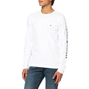 Tommy Hilfiger Heren shirt met lange mouwen Tommy Logo Long Sleeve Tee Basic, wit (white), XXL Tommy Hilfiger Heren shirt met lange mouwen Tommy Logo Long Sleeve Tee Basic, wit (white), XXL
