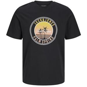 JACK & JONES Heren T-shirt bedrukt T-shirt, zwart, S JACK & JONES Heren T-shirt bedrukt T-shirt, zwart, S