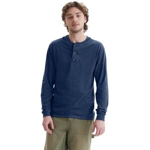 Hanes Heren Lange Mouw (Henleylongsleeve Beefy Henley Shirt, Navy Heather, 3XL Hanes Heren Lange Mouw (Henleylongsleeve Beefy Henley Shirt, Navy Heather, 3XL