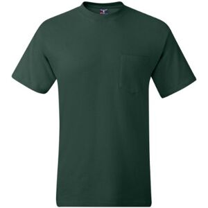 Hanes Beefy-T T-shirt voor heren, zwaargewicht T-shirt met zakken, volledig gesneden katoenen T-shirt met zak voor heren, ronde hals, 1 of 2 stuks, Deep Forest 2 stuks, M Hanes Beefy-T T-shirt voor heren, zwaargewicht T-shirt met zakken, volledig gesneden katoenen T-shirt met zak voor heren, ronde hals, 1 of 2 stuks, Deep Forest 2 stuks, M