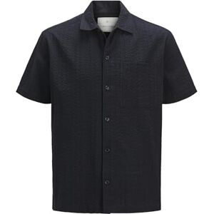 JACK & JONES Jprcceaston Seersucker S/S Shirt, zwart beauty, L JACK & JONES Jprcceaston Seersucker S/S Shirt, zwart beauty, L