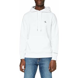 Calvin Klein Ck Essential Sweatshirt voor heren, met capuchon, wit (bright white), XL Calvin Klein Ck Essential Sweatshirt voor heren, met capuchon, wit (bright white), XL