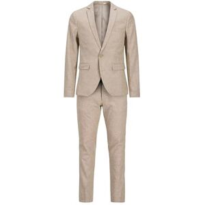 JACK & JONES Jprriviera Linen Suit Slim Fit Sn Pls pak voor heren, traverine/pasvorm: slim fit, 70 Grote maten JACK & JONES Jprriviera Linen Suit Slim Fit Sn Pls pak voor heren, traverine/pasvorm: slim fit, 70 Grote maten