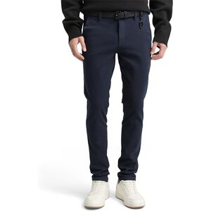 Tom Tailor Denim Mannen Rechte chinobroek met riem 1020451, 23976 Navy Dobby Yarn Dye, 36W / 34L Tom Tailor Denim Mannen Rechte chinobroek met riem 1020451, 23976 Navy Dobby Yarn Dye, 36W / 34L