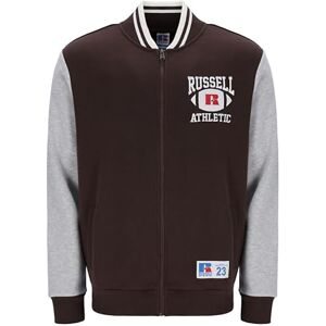 Russell Athletic E36352-SN-562 TY-FLEECE BOMBER JACKET Herenjas SEAL BROWN Maat XL Russell Athletic E36352-SN-562 TY-FLEECE BOMBER JACKET Herenjas SEAL BROWN Maat XL