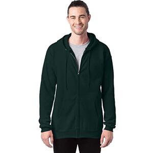 Hanes Ultimate Cotton® Fleece hoodie met volledige rits voor volwassenen, Diep Woud, XL Hanes Ultimate Cotton® Fleece hoodie met volledige rits voor volwassenen, Diep Woud, XL