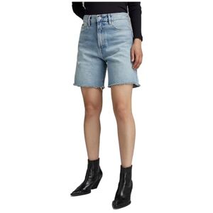 G-STAR RAW High Bermuda Short Raw Edge, Blauw (Sun Faded Seaside Destroyed D24372-d436-g674), 26W G-STAR RAW High Bermuda Short Raw Edge, Blauw (Sun Faded Seaside Destroyed D24372-d436-g674), 26W