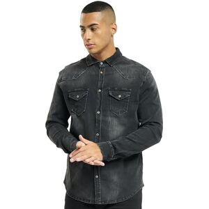 Brandit Riley Denimshirt Denim shirt zwart XL Brandit Riley Denimshirt Denim shirt zwart XL
