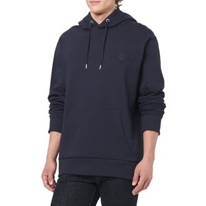 GANT REG Tonal Shield Hoodie, evening blue, S GANT REG Tonal Shield Hoodie, evening blue, S
