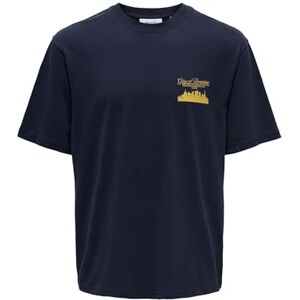 Only & Sons Onsrylan Life RLX Ss Tee Vd T-shirt voor heren, navy blazer, S Only & Sons Onsrylan Life RLX Ss Tee Vd T-shirt voor heren, navy blazer, S