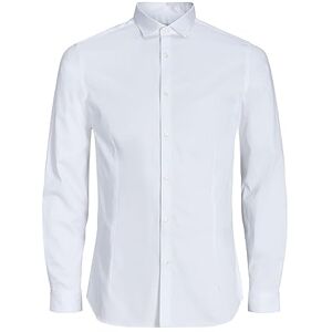 JACK & JONES Herenhemd, super slim fit overhemd, wit 2, M JACK & JONES Herenhemd, super slim fit overhemd, wit 2, M