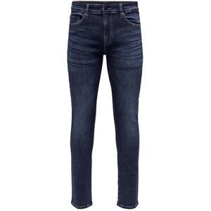 Only & Sons ONSLOOM Slim Fit Jeans voor mannen, middelhoge taille, slim fit jeans, Dark Blue Denim 22026749, 28W / 30L Only & Sons ONSLOOM Slim Fit Jeans voor mannen, middelhoge taille, slim fit jeans, Dark Blue Denim 22026749, 28W / 30L
