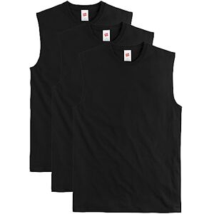 Hanes Heren T-shirt (verpakking van 3 stuks), zwart, S Hanes Heren T-shirt (verpakking van 3 stuks), zwart, S
