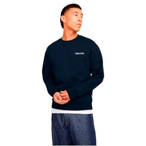 JACK & JONES Moderne Heren Sweatshirt Ronde hals Ontworpen in Denemarken Club1990, Colour:Navy, Size:S JACK & JONES Moderne Heren Sweatshirt Ronde hals Ontworpen in Denemarken Club1990, Colour:Navy, Size:S