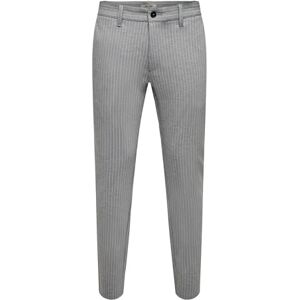 Only & Sons Onsmark Pant Stripe Gw 3727 Noos heren Chinobroek,lichtgrijs gem.,30W / 34L Only & Sons Onsmark Pant Stripe Gw 3727 Noos heren Chinobroek,lichtgrijs gem.,30W / 34L