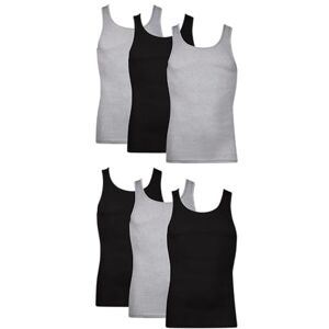 Hanes Onderhemden, 6 stuks, katoen, tanktops, heren, vochtafvoerend, geribbeld, lichtgewicht katoen, M Hanes Onderhemden, 6 stuks, katoen, tanktops, heren, vochtafvoerend, geribbeld, lichtgewicht katoen, M