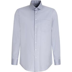 Seidensticker Blauw Twill Zakenhemd - Zakenhemd Seidensticker Blauw Twill Zakenhemd - Zakenhemd