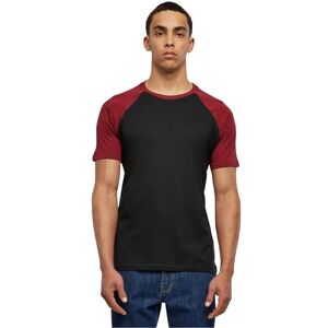 Urban Classics Heren Tshirt -4XL- Raglan Contrast Zwart/Rood Urban Classics Heren Tshirt -4XL- Raglan Contrast Zwart/Rood