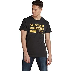 G-STAR Raw Graphic Slim T-shirt voor heren, Zwart (Dk Black D14143-336-6484), L G-STAR Raw Graphic Slim T-shirt voor heren, Zwart (Dk Black D14143-336-6484), L