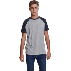 Urban Classics Raglan Contrast Tee T-shirt grijs gemêleerd/navy XXL Urban Classics Raglan Contrast Tee T-shirt grijs gemêleerd/navy XXL