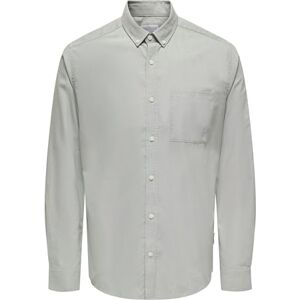 Only & Sons ONLY&SONS Herenoverhemd Slim Fit Lange Mouw Oxford Stijlvol Comfortabel Mannenhemd, Colour:Darkgreen, Size:L Only & Sons ONLY&SONS Herenoverhemd Slim Fit Lange Mouw Oxford Stijlvol Comfortabel Mannenhemd, Colour:Darkgreen, Size:L