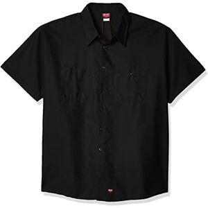 Red Kap Big and Tall Men's Short Sleeve Work Shirt with Mimix, Black, 4X-Large Red Kap Big and Tall Men's Short Sleeve Work Shirt with Mimix, Black, 4X-Large