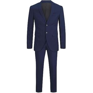 JACK & JONES Heren enkele rij blazer en broek plus size slim fit pak, medieval blue, 62 Grote maten JACK & JONES Heren enkele rij blazer en broek plus size slim fit pak, medieval blue, 62 Grote maten
