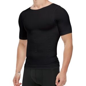 KOCLES Compressieshirt voor heren, onderhemd, afslanken, tanktop, trainingsvest, buikbuik, slanke bodyshaper, Zwart, Fit US Size XXL (Tag Size 3XL) KOCLES Compressieshirt voor heren, onderhemd, afslanken, tanktop, trainingsvest, buikbuik, slanke bodyshaper, Zwart, Fit US Size XXL (Tag Size 3XL)