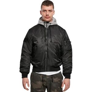 Brandit MA1 Sweathood Bomberjack zwart-grijs M 100% nylon Basics, Rockabilly Brandit MA1 Sweathood Bomberjack zwart-grijs M 100% nylon Basics, Rockabilly