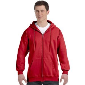 Hanes Herren Ultimate Full-Zip Hoodie, Kapuzen-Fleece-Sweatshirt met Reiverschluss Jacke, Diep Rood, M Hanes Herren Ultimate Full-Zip Hoodie, Kapuzen-Fleece-Sweatshirt met Reiverschluss Jacke, Diep Rood, M