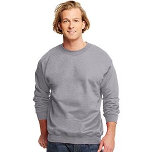 Hanes Heren sweatshirt, zwaargewicht fleece sweatshirt, ronde hals pullover voor heren, Oxford Grijs, S Hanes Heren sweatshirt, zwaargewicht fleece sweatshirt, ronde hals pullover voor heren, Oxford Grijs, S