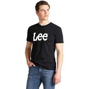 Lee Wobbly Logo Tee T-shirt voor heren, zwart (zwart 01), klein Lee Wobbly Logo Tee T-shirt voor heren, zwart (zwart 01), klein